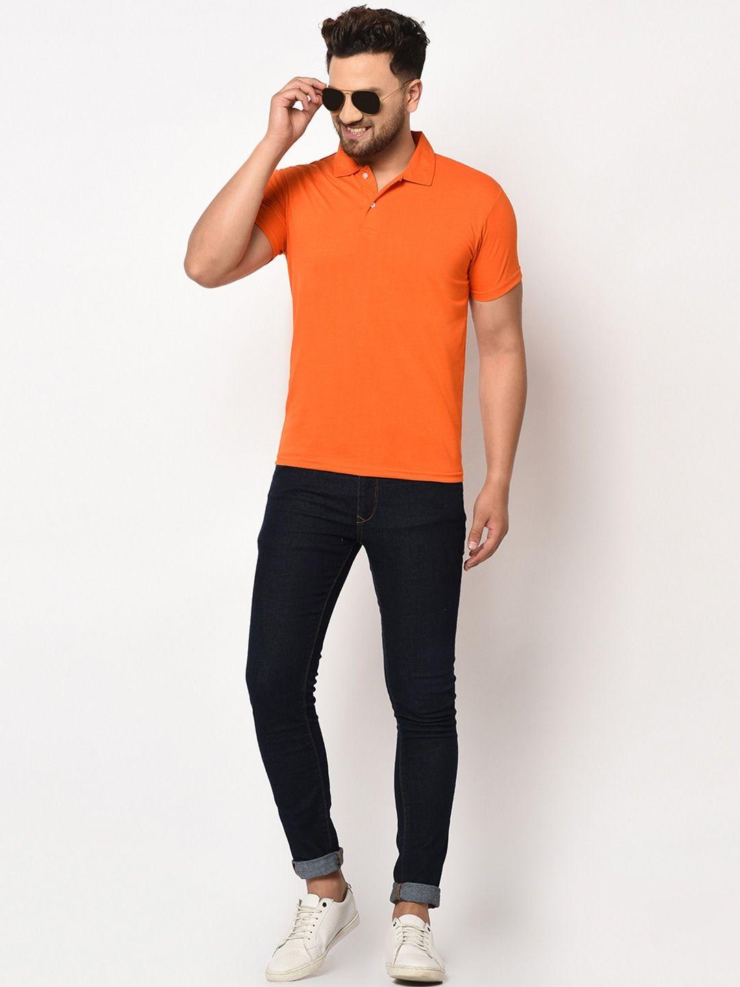 Cotton Blend Solid Half Sleeves Polo T-Shirt