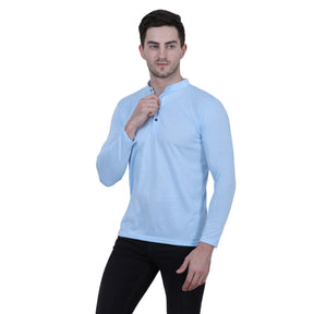 Cotton Blend Solid Full Sleeves T-Shirt