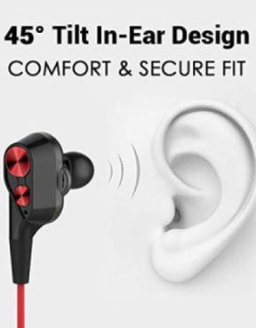 in-Ear Wired Earphones with 9 mm Dual Drivers, in-Line Mic, Powerful Bass, Noise Isolation, 3.5 mm Audio Jack