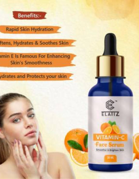 Vitamin C Face Serum - Hyaluronic Acid For Brightening & Anti-Age 30ml